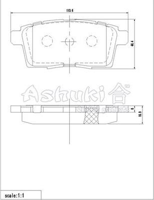 Ashuki 1083-4203 - Kit pastiglie freno, Freno a disco autozon.pro