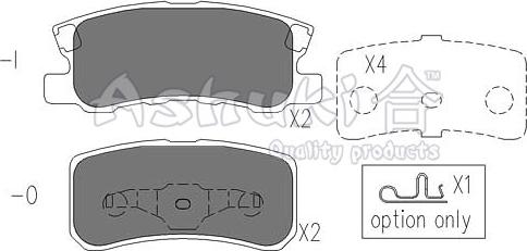 Ashuki 1083-0105 - Kit pastiglie freno, Freno a disco autozon.pro