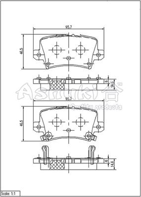 Ashuki 1083-8104 - Kit pastiglie freno, Freno a disco autozon.pro