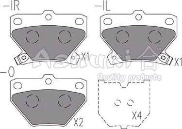 Ashuki 1083-8102 - Kit pastiglie freno, Freno a disco autozon.pro