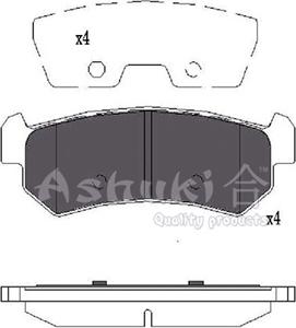 Ashuki 1083-3090 - Kit pastiglie freno, Freno a disco autozon.pro