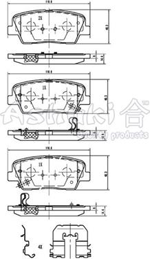 Ashuki 1083-2130 - Kit pastiglie freno, Freno a disco autozon.pro