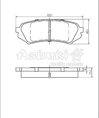 Ashuki 1083-2202 - Kit pastiglie freno, Freno a disco autozon.pro