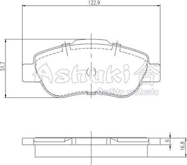 Ashuki 1083-7501 - Kit pastiglie freno, Freno a disco autozon.pro