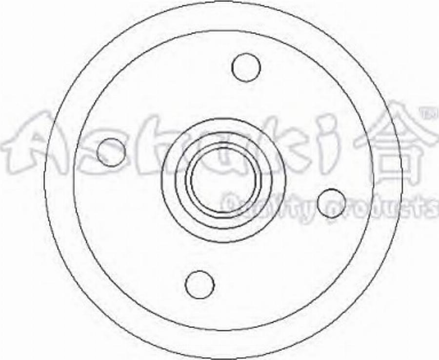 Ashuki 1020-0250 - Tamburo freno autozon.pro