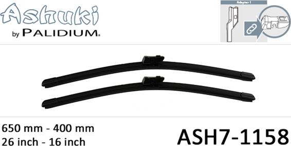 Ashuki ASH7-1158 - Spazzola tergi autozon.pro