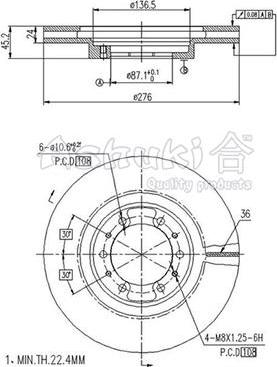 Ashuki C652-10 - Discofreno autozon.pro