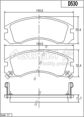 Ashuki C003-05 - Kit pastiglie freno, Freno a disco autozon.pro