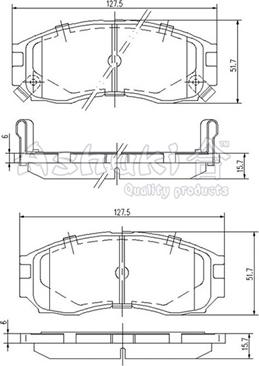 Ashuki C003-01 - Kit pastiglie freno, Freno a disco autozon.pro