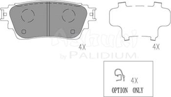 Ashuki C003-17 - Kit pastiglie freno, Freno a disco autozon.pro