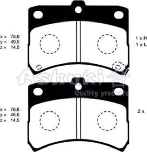 Ashuki D091-06 - Kit pastiglie freno, Freno a disco autozon.pro