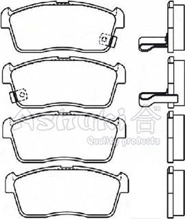 Ashuki D091-08 - Kit pastiglie freno, Freno a disco autozon.pro