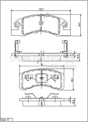 Ashuki D091-07 - Kit pastiglie freno, Freno a disco autozon.pro