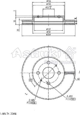 Ashuki D097-55 - Discofreno autozon.pro