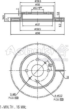 Ashuki D097-50 - Discofreno autozon.pro