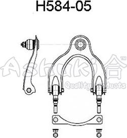 Ashuki H584-05 - Braccio oscillante, Sospensione ruota autozon.pro