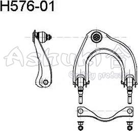 Ashuki H576-01 - Braccio oscillante, Sospensione ruota autozon.pro