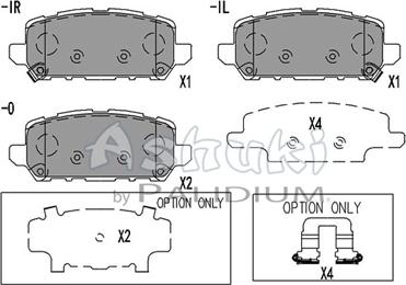 Ashuki H026-44 - Kit pastiglie freno, Freno a disco autozon.pro