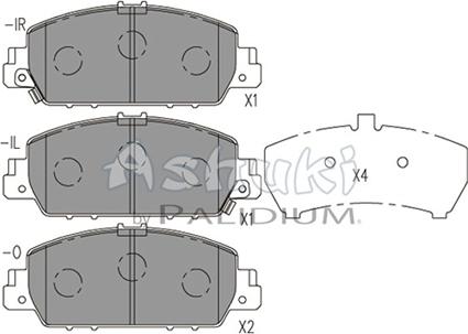 Ashuki H026-43 - Kit pastiglie freno, Freno a disco autozon.pro