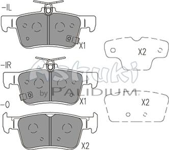 Ashuki H026-42 - Kit pastiglie freno, Freno a disco autozon.pro