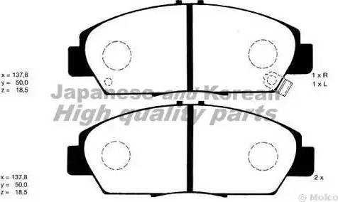 Ashuki H026-12 - Kit pastiglie freno, Freno a disco autozon.pro