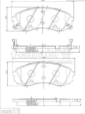 Ashuki I044-10 - Kit pastiglie freno, Freno a disco autozon.pro