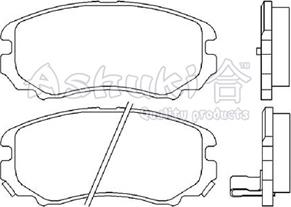 Ashuki I042-50 - Kit pastiglie freno, Freno a disco autozon.pro