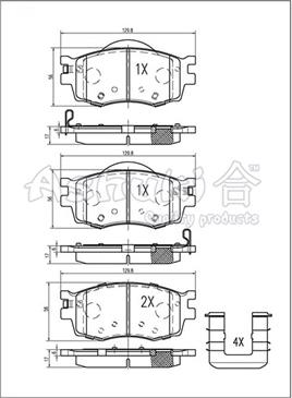 Ashuki I042-60 - Kit pastiglie freno, Freno a disco autozon.pro