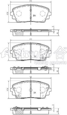 Ashuki I042-75 - Kit pastiglie freno, Freno a disco autozon.pro