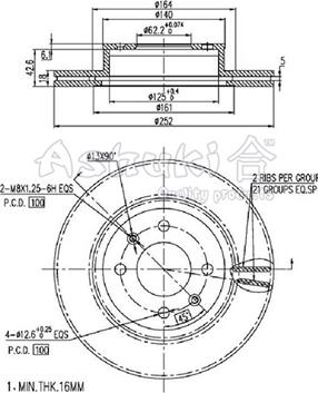 Ashuki I032-45 - Discofreno autozon.pro