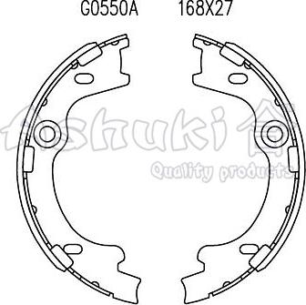 Ashuki I301-50 - Kit ganasce, Freno stazionamento autozon.pro