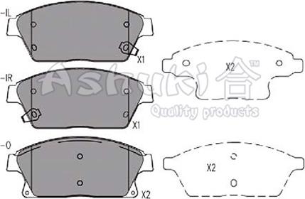 Ashuki J009-55 - Kit pastiglie freno, Freno a disco autozon.pro