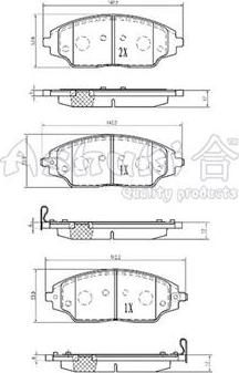 Ashuki J009-10 - Kit pastiglie freno, Freno a disco autozon.pro