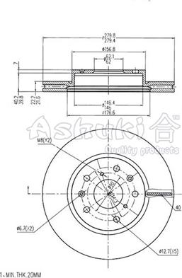 Ashuki K016-40 - Discofreno autozon.pro