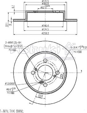 Ashuki K016-59 - Discofreno autozon.pro