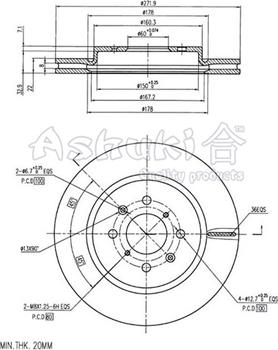 Ashuki K016-60 - Discofreno autozon.pro