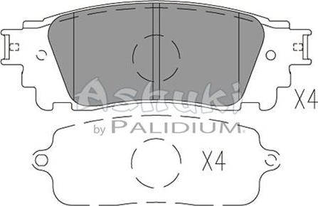 Ashuki L114-02 - Kit pastiglie freno, Freno a disco autozon.pro