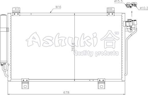 Ashuki M981-72 - Condensatore, Climatizzatore autozon.pro