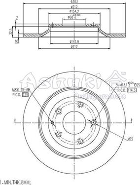 Ashuki M606-54 - Discofreno autozon.pro