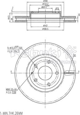 Ashuki M606-55 - Discofreno autozon.pro