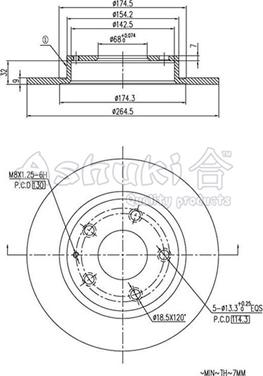 Ashuki M606-58 - Discofreno autozon.pro