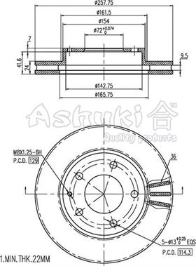 Ashuki M606-10 - Discofreno autozon.pro