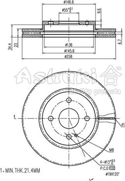 Ashuki M606-39 - Discofreno autozon.pro