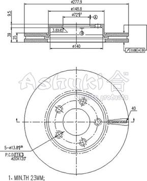 Ashuki M606-35 - Discofreno autozon.pro