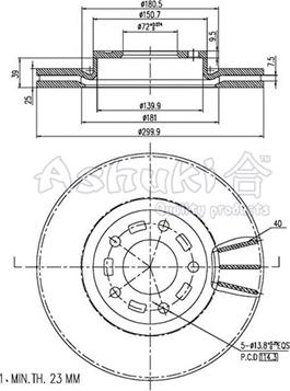 Ashuki M606-36 - Discofreno autozon.pro