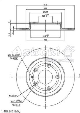 Ashuki M608-30 - Discofreno autozon.pro