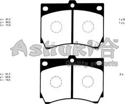 Ashuki M045-05 - Kit pastiglie freno, Freno a disco autozon.pro