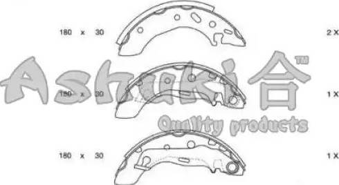 Ashuki M061-02 - Kit ganasce freno autozon.pro