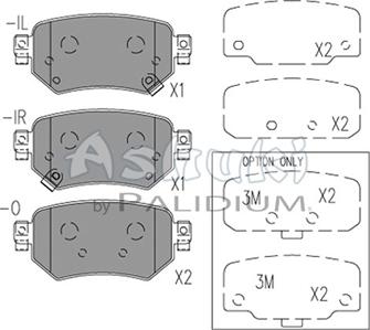 Ashuki M075-48 - Kit pastiglie freno, Freno a disco autozon.pro