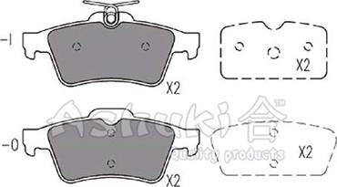 Ashuki M075-35 - Kit pastiglie freno, Freno a disco autozon.pro